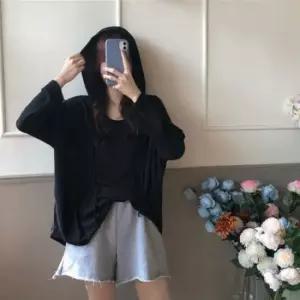 친절한탄씨 반목 골지 니트 트임 데일리 니트 여성 상의 니트후드티 부드러운니트 긴팔후드티
