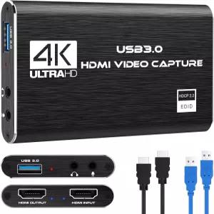 카메라/Xbox/PS4/PS5/PC/OBS와 함께 스트리밍을 위한 캡처 카드 닌텐도 스위치 4K HDMI 비디오 1080P 60FPS
