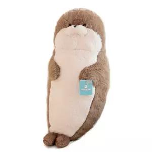 귀여운 동물 선물 봉제 쿠션 해달 40cm 애착 수면 화이트