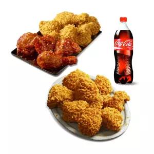 [BBQ] 황올반+BBQ양념반+크리스피반+콜라1.25L