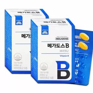 고려은단 메가도스B 60정 2개 활력 수용성 비타민B 고함량 D