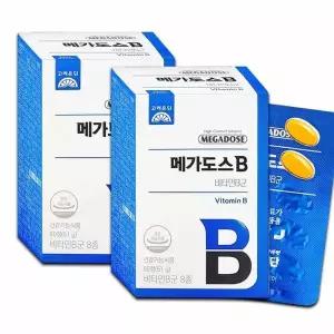 고려은단 메가도스B 850mg 60정x2개 비타민B 고함량 활력 D