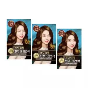 리엔 흑모비책 한방 크림 염색약 자연갈색 3개