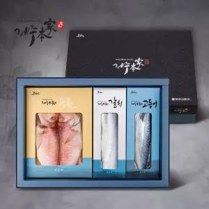 [제주본가][냉동]성산포 3대 수산물 혼합세트(옥돔: 3미,540g/갈치:1미 300g, 2토막/고등어: 3쪽 480g)