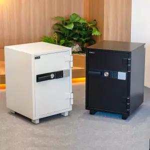 ZE680 100kg 화이트 new 디지털락 60분 내화인증금고 자동잠김 열쇠철서랍 선반