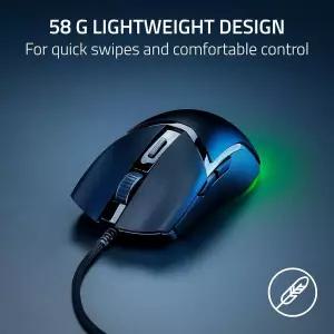 Razer Cobra 유선 게이밍 마우스: 58g 경량 디자인 - 3세대 광학 스위치 - 언더글로우 크로마 RGB 조명 -