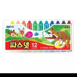 굿딜  아모스 파스넷 프리미엄 크레파스 12색  buyus 굿딜 브이숍 illo001