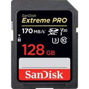 [구 버전] 샌디스크 128GB 익스트림 프로 SDXC UHS-I 카드 - C10, U3, V30, 4K UHD, SD SDSDXY-128G-GN4IN