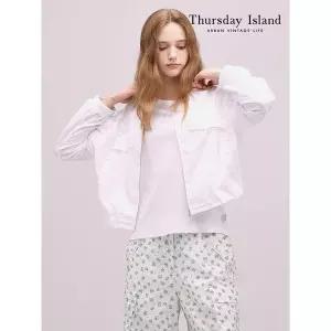 [써스데이아일랜드][Thursday Island] 라운드넥 스트링 집업 점퍼(T244MJP236W)