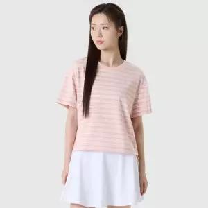 [롯데백화점]르꼬끄 여성 스트라이프 루즈핏 반팔티 QR222ORS41_SPK
