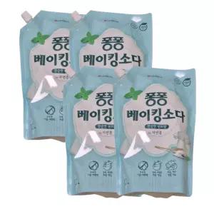 퐁퐁 주방세제 베이킹소다 리필 1.2L, 4개