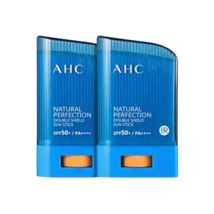 AHC 내추럴 퍼펙션 더블 쉴드 선스틱 22g (SPF 50+) 파랑색 2개