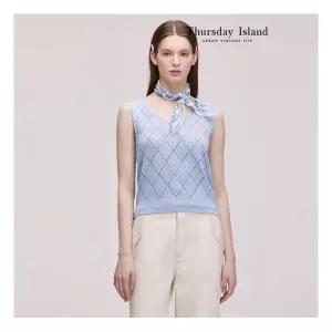 써스데이아일랜드 Thursday Island 플라워 자수 베스트T242MVT135W 512922