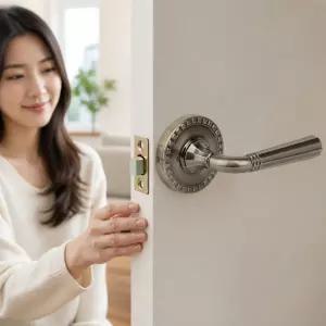 엔틱 도어록 교체 방문 현관 레버 손잡이 샤시 문 수리 부속