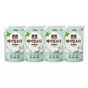 퐁퐁 주방세제 베이킹소다 리필 1.2L x4개