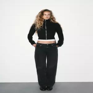 ZARA JEANS TRF WIDE LEG 로우라이즈 - 블랙 8727/220/800