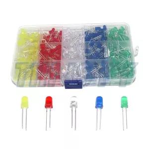 F3 F5 LED 다이오드 다양한 키트 흰색 녹색 빨간색 파란색 노란색 3MM 5MM 발광 다이오드 전자 키트