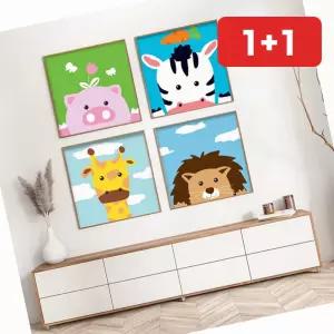 DIY키트 DIY 유화 색칠하기 캔버스 페인팅 그림 캐릭터 (1+1)