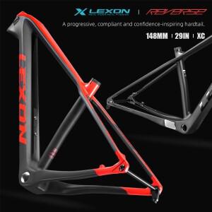 2025 렉손 카본 29er MTB 프레임 하드테일 148x12mm BSA 15/17/19인치 1250g 경량 XC 트레일 블랙