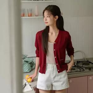 스테파니 자수 부클가디건