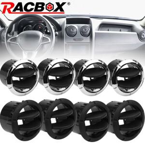 4PCS 실버블랙 에어컨 벤트 그릴 커버 8200212480 Renault Duster Master Dacia Logan Sandero Opel 820046