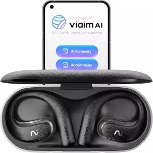 viaim OpenNote 프로페셔널 AI 노트 테이커 이어버드 MFi 인증 오픈 이어 음성 녹음기 53H 배터리 인스턴트