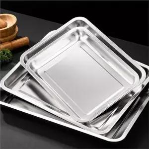 [하프클럽/알티피아]업소용 스텐 쟁반 40x30x2cm 업소용 주방 트레이 스테인리스 식기 반찬 가정용 대형