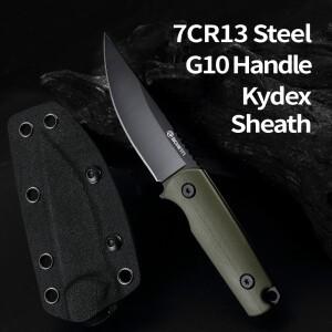 7Cr13 소재  G10 핸들  야외용 고정날 칼  전술 캠핑 및 사냥 도구  하이킹 탐험에 적합