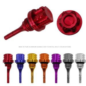 바이크 오토바이 엔진 오일 딥 스틱 필러 캡 플매트 카펫 러그 GY6 BWS 125CC 용 CNC 알루미늄 합금 액세서