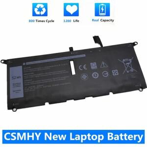 CSMHY Dell piron 7390 2-in-1 G8VCF H754V P82G 용 XPS 13 9380 새 52Wh DXGH8 노트북 배터리