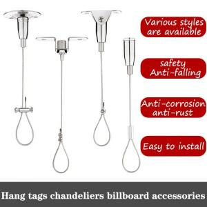 4pcs 1.5mm 자동 걸이코드 스테인레스 스틸 와이어 로프 케이블 서스펜션 키트 로커 맥세이프 부하 30kg 조