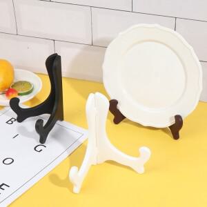 빈티지 세라믹 플레이트 거치대 접시 랙  홈 공예 장식  플라스틱 액자 브래킷  스탠드