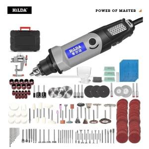 힐다 전기 드릴 미니 소형 조각기 로터리 툴 200/400W 6단계 그라인딩 머신 (드레멜용)