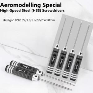 HSS 고속 강스틸 육각 드라이버 세트  0.9/1.27/1.3/1.5/2.0/2.5/3.0mm RC 모델 비행기 드론 취미용 정밀