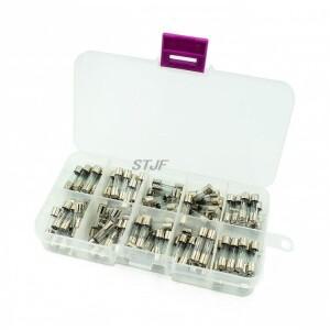100개세트 5x20mm 퀵 블로우 유리관 퓨즈 모음 키트 고속 0.2A 1A 2A 3A 5A 8A
