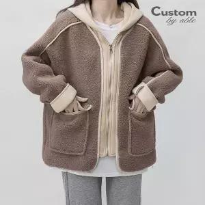 [하프클럽/커스텀에이블]레이어드 무스탕 집업자켓_C2011MU001D