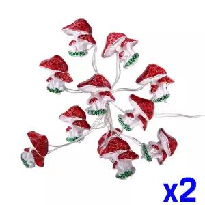 2m20cm(전구 와이어조명 인테리어 20개)x2개 붉은버섯