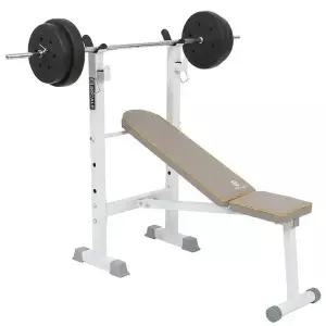 [비에스] 헬스용품 그랜드 벤치프레스 50kg 세트 (중봉 150cm + PVC바벨 40kg)