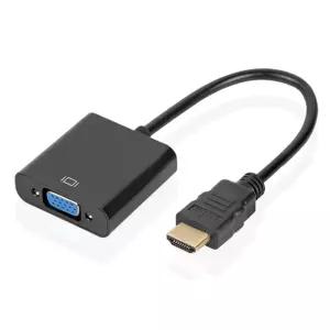 HDMI to VGA RGB 모니터 영상 컨버터 변환기 젠더 케이블 DSUB 외장형 블랙