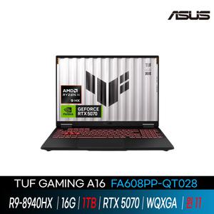 ASUS TUF A16 FA608PP-QT028 윈11 설치 SSD1T //라이젠R9-8940H /16G/ RTX 5070 /GI