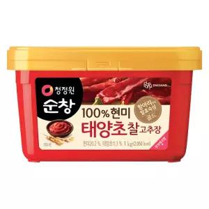 청정원순창 100% 현미 태양초 찰고추장 1kg 1개