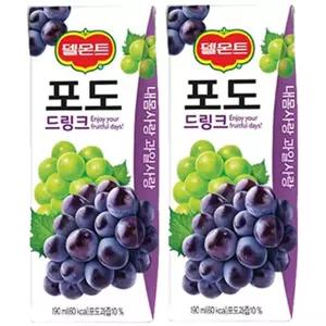 과즙 음료 190ml 병 포도맛 32개 세트 건강 간식 음료수 포도음료 간식음료 병음료 미니음료 과즙음료 음료세트 190ml음료 과일음료