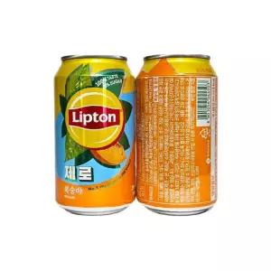 롯데 립톤 아이스티 제로 복숭아 뚱캔 355ml x 24개 /s