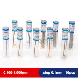 균열게이지 정밀 핀 게이지 세트 0.1mm1mm 범위 매끄러운 플매트 카펫 러그 홀 도구 정확한 측정용
