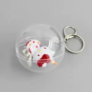 투명 원형 캡슐 키링 캡슐키링 만들기 DIY 부자재 6cm