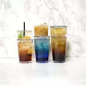 국산 젖병소재 트라이탄 투명 쥬스컵 빨대컵 뚜껑포함
