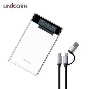 스마트컬러LCD 2.5인치 HDD SSD 투명외장하드케이스 USB3.2Gen1 A+C타입젠더/초경량SATA하드케이스