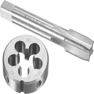 uxcell M14 x 1mm 미터법 탭 및 다이 세트 둥근 나사산 다이가 있는 기계 나사 너트 볼트 수리용 키트