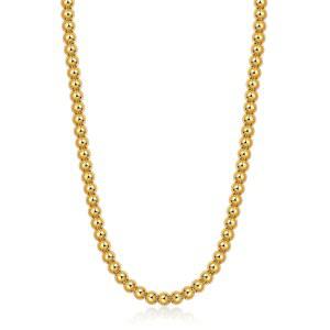 터 스테인리스 스틸 비드 목걸이 3mm/4mm/5mm/6mm/8mm 여성용 볼 체인 및 남성용