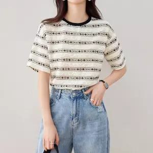 ATMARK (77까지)에스닉패턴믹스티셔츠_AA63TS062G